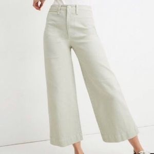 Madewell Emmett Wide Leg Crop Pants - light mint/Sage